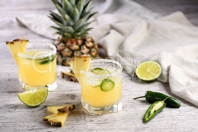 Pineapple Margarita with Jalapeno