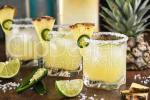 Pineapple Margarita with Jalapeno