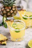 Pineapple Margarita with Jalapeno