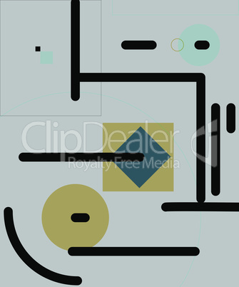 Modern geometric abstract background. Pattern with colored elements.