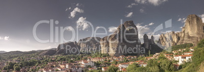 Kastraki village in Meteora mountains, Greece