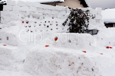 Schneebar am Tag