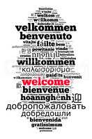 Word Welcome in different languages