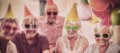 Group of seniors celebrating a birthday