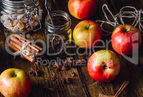 Red Apples with Different Spices.