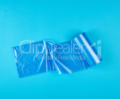 blue plastic bag for garbage