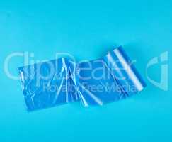 blue plastic bag for garbage