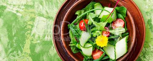 Spring salad with fresh herbs
