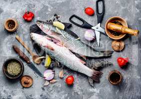 Raw fish cooking and ingredients