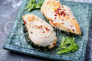 Grilled healthy chicken breasts