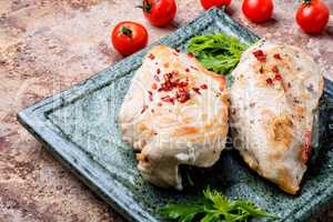 Grilled healthy chicken breasts