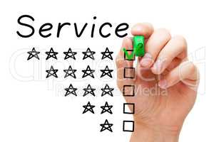 Customer Satisfaction Five Star Service Concept