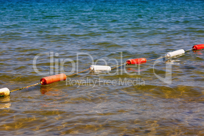 Protective buoys on sea