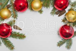 Christmas decoration on white background