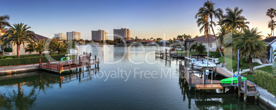 Riverway that leads to the ocean on Marco Island