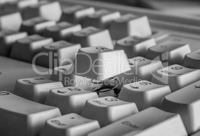 Computer keyboard close up