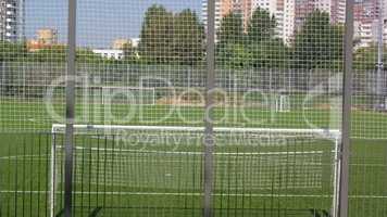 football field near fence at day sunny day