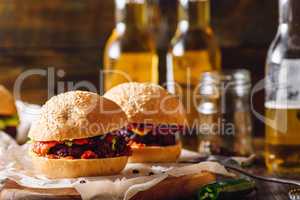 Homemade Beef Burgers.