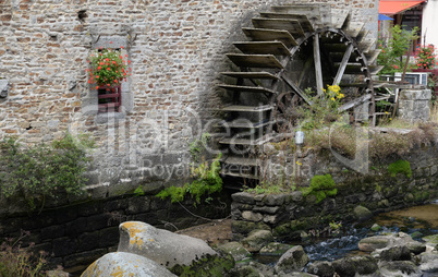 Wassermühle in Pont Aven, Bretagne