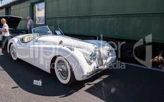 White 1961 Jaguar XK150 Convertible S at the 32nd Annual Naples