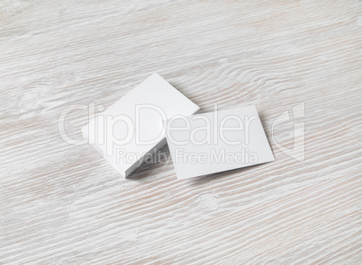 Blank white business cards