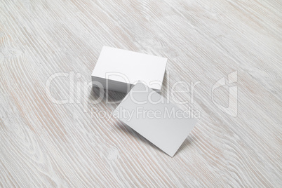 White business cards