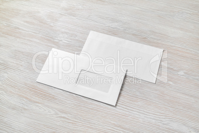 Two paper envelopes