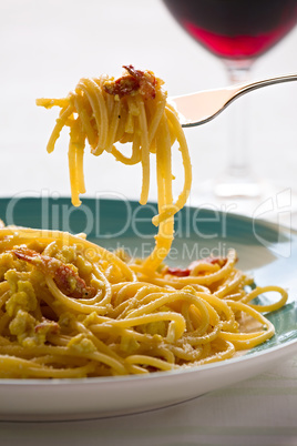 Italian spaghetti carbonara