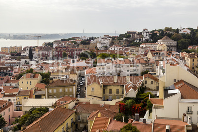Blick auf die Altstadt, Lissabon, Portugal, view of the old town
