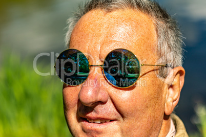 Portrait of a man with sunglasses