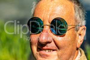 Portrait of a man with sunglasses