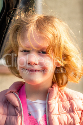 Mischievously funny naughty portrait of a girl