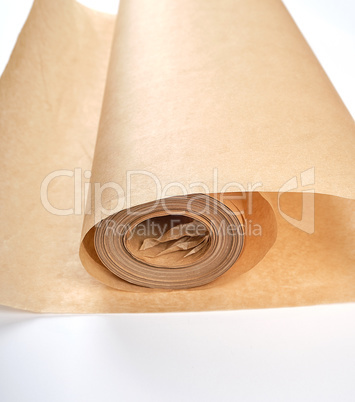 rolled brown parchment paper roll for baking