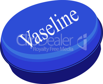 Tin of Vaseline vector illustration