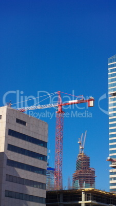 crane tower on sky background