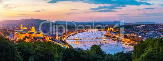 Budapest at sunset