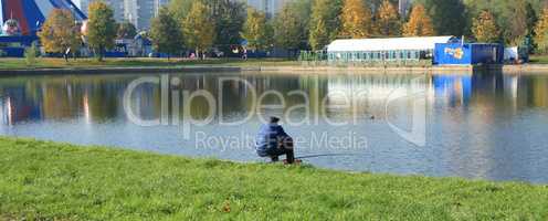 man in fishing