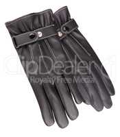 two Leather Gloves Isolated