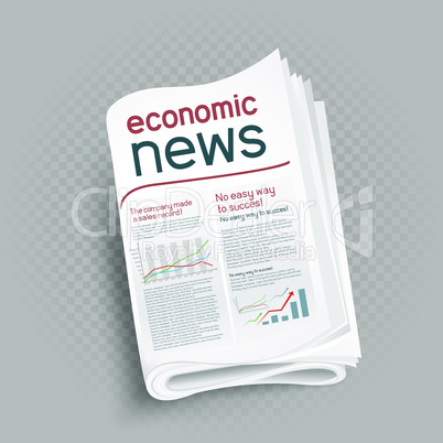 economic newspaper press icon