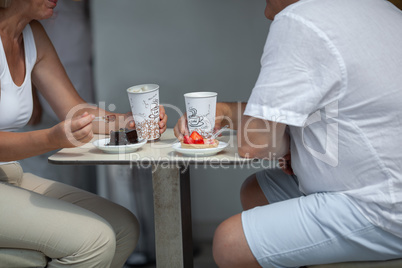 Coffee with delicious desserts