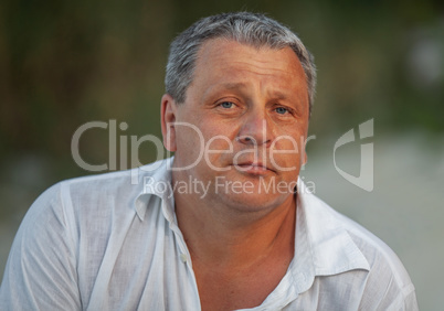 Outdoor portrait of mature man