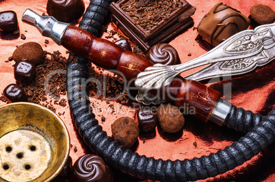 Shisha hookah with chocolate