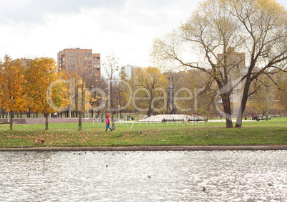 autumn in city park