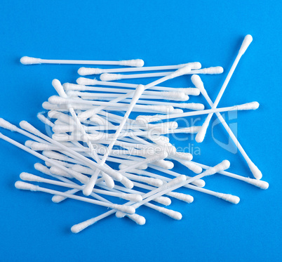 plastic sticks with white cotton for ear cleaning and other hygi