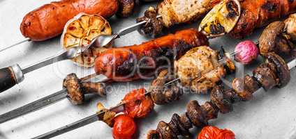 Grilled meat dishes