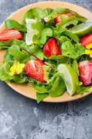 Summer salad with strawberries