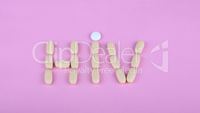 hiv therapy efavirenz on pink background