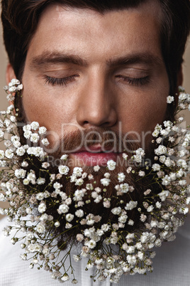 Men With Flowers In Their Beards