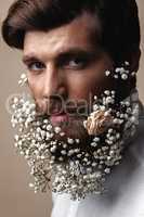 Men With Flowers In Their Beards