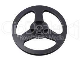 Plastic Black Tape Recorder Bobbin Isolated